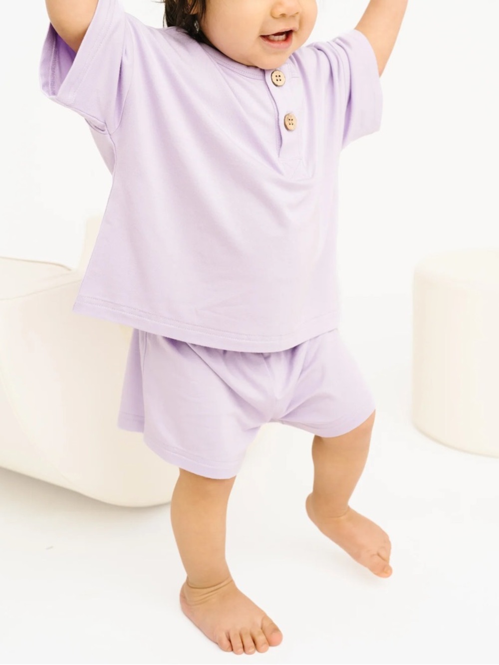Little One Shop Co Lilac Bamboo Slouchy Two-Piece Set